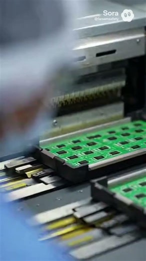 "From raw materials to finished electronics, watch the precision and care in every step! 🔧⚡"
