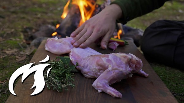 Experiment: Rabbit prepared in the fire 😋 Fire Kitchen 🔥