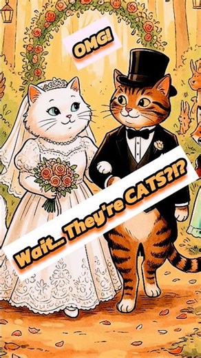 OMG! Animated Cat Bride & Groom – Too Cute to Handle 😹❤️