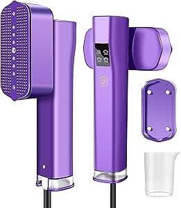 Portable Travel Steamer for Clothes: Mini Travel Steamer ＆ Iron 2 in 1 Fast Heat-up & 3 Levels of Steam Handheld Garment Steamer Suitable for thick clothing Only 1.3lbs for Travel and Home Office