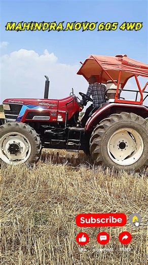 Brand New Mahindra Novo 605 4WD 🚜 First Run with Bhusha Machine 😍