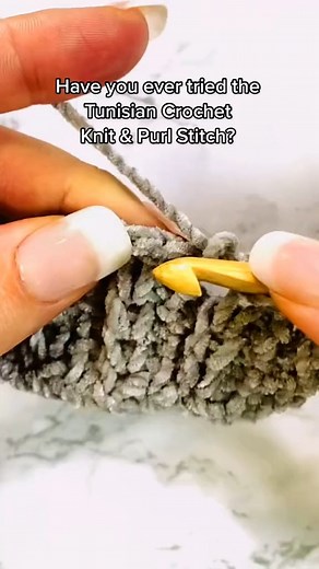 18K views · 244 reactions | Have you tried the tunisian crochet knit and purl stitches? Find the full tutorial here: https://www.nickishomemadecrafts.com/tutorial-tunisian-knit-stitch/ #crochet #tunisiancrochet #yarn #diycrafts | Crochet Patterns & Tutorials by Nicki's Homemade Crafts | Facebook