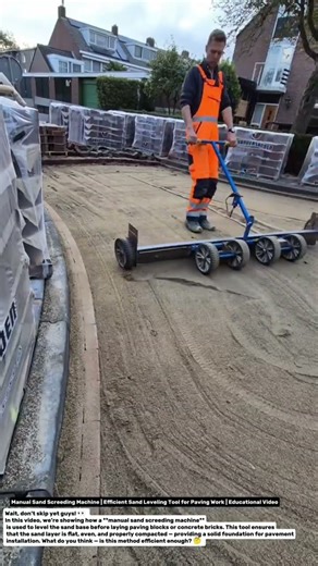 Manual Sand Screeding Machine | Efficient Sand Leveling Tool for Paving Work | Educational Video.