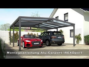 Alu Carport REXOport selber bauen (Aufbauvideo)