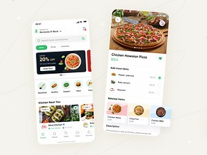 Home Screen Interaction -  Food Delivery App