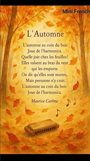 Learn French with Poetry – L'automne (Maurice Carême)