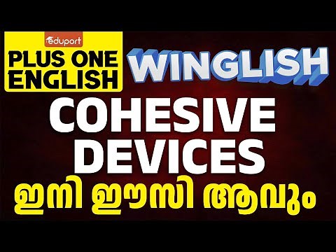 Plus One English Grammar | Cohesive Devices | Eduport plus one