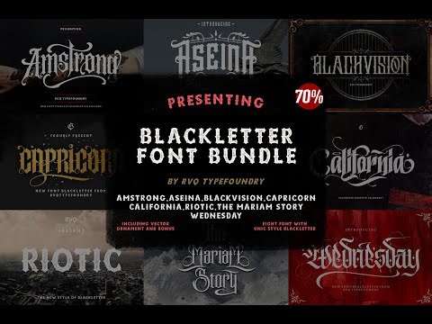 Blackletter Bundle: 8 Gothic Typefaces for Modern Designs