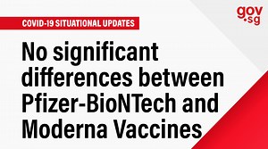 No significant differences between Pfizer-BioNTech and Moderna vaccine Director for Medical Services Kenneth Mak reiterated that the COVID-19 Pfizer-BioNTech and Moderna vaccines have similar efficacies. He explained that there are no signs that suggest a higher adverse event rate or side-effect profile with the Moderna vaccine, compared to the Pfizer-BioNTech vaccine. Eligible Singaporeans are encouraged not to wait to get vaccinated and to register for the vaccine that is made available to the
