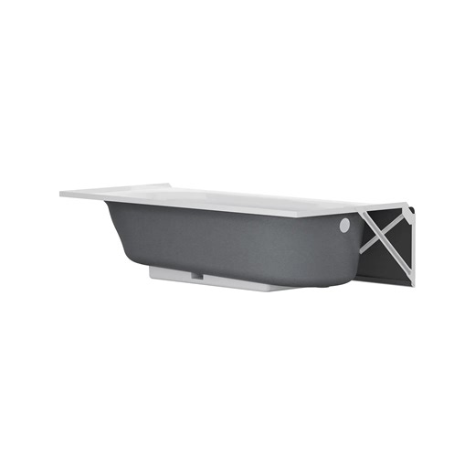 Princeton® PRO Steel 60 x 32-inch Integral Apron Bathtub with Left-Han