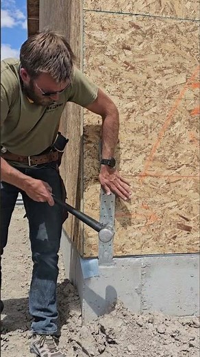 Nailing a foundation strap