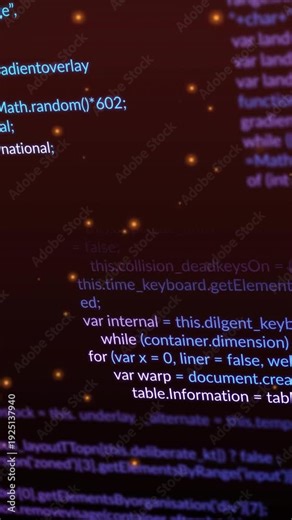 Vertical video: toUpperCase call starting pan down, code revealing logic as particles guiding focus