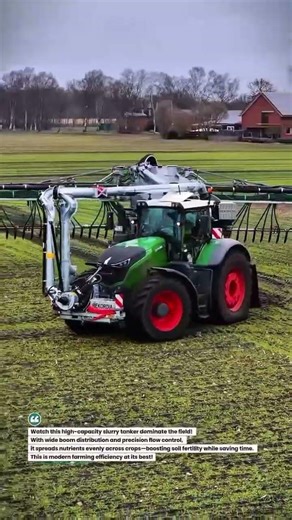 Mega Slurry Spreader in Action 🚜💨 #FarmingTech #TractorPower #AgriPro
