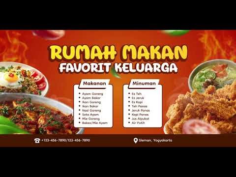 Template Canva Banner Menu Rumah Makan