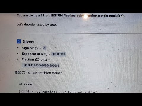 IEEE 754 Single Precision (32-bit) Conversion | Decimal to Binary & Back Explained