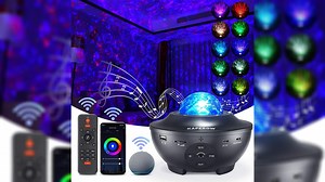 Hot Selling Music Night Light Projector Smart Laser Star Projector Lamp LED Starry Space Projector With Remote Control