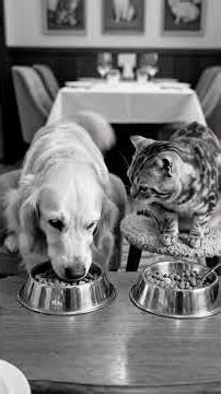 ##dog and cat restaurant eat/ 🥰😍/##