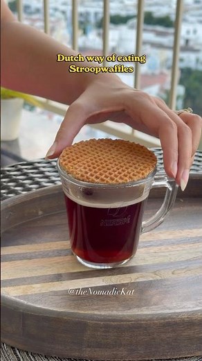 Have you tried Stroopwaffles? 🤤 Best souvenir from Netherlands! #waffles #espresso #amsterdam