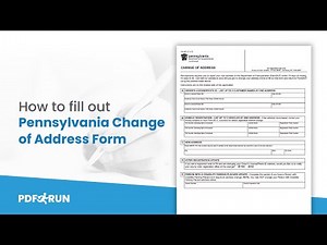 How to Fill Out Pennsylvania Change of Address Form Online | PDFRun