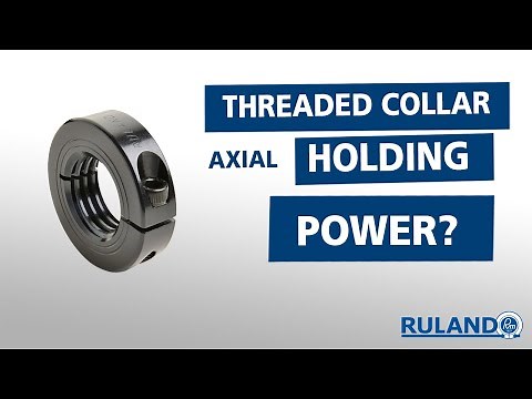 What Is The Axial Holding Power Of A Threaded Shaft Collar?