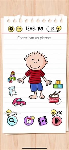 Brain Test Level 159 Cheer him up please Answer