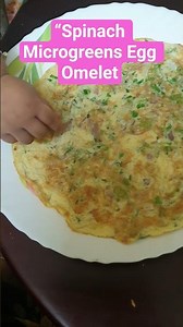 Spinach Microgreens Egg Omelet — Simple, Healthy & Power-Packed!”#gurudev #10in1microgreens