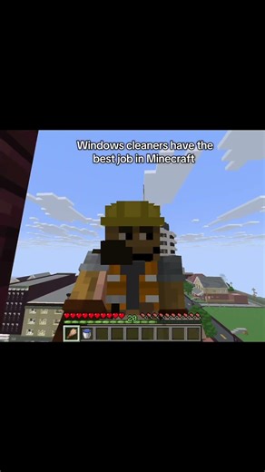Window cleaners have the best job in Minecraft #minecraft #minecraftmemes