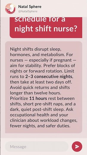 What is the best schedule for a night shift nurse?