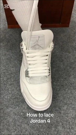 Jordan 4 lace style tutorial (Best Way) #lace #tutorial