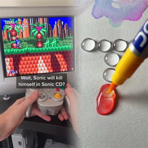 Does Sonic realy kill himself in Sonic CD if you wait for too long 😅 #soniccd #segacd #sonicgemr