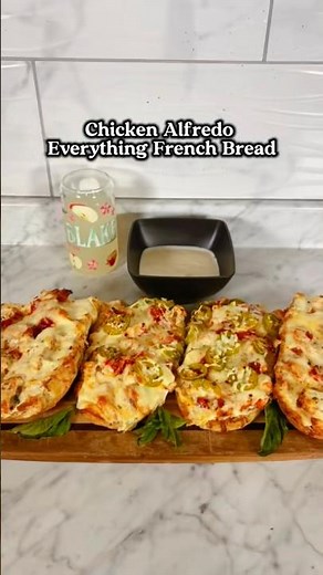 Creamy Chicken Alfredo French Bread (No Pasta!) | Easy Cheesy Dinner