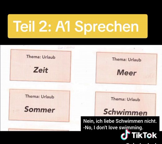 A1 Sprechen Teil 2: Thema Reisen - German Language Learning