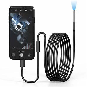 [Hot Item] 1m Dual Lens HD 1080P WiFi Endoscope Industrial Type-C Wireless Inspection Snake Borescope for Android Smartphone