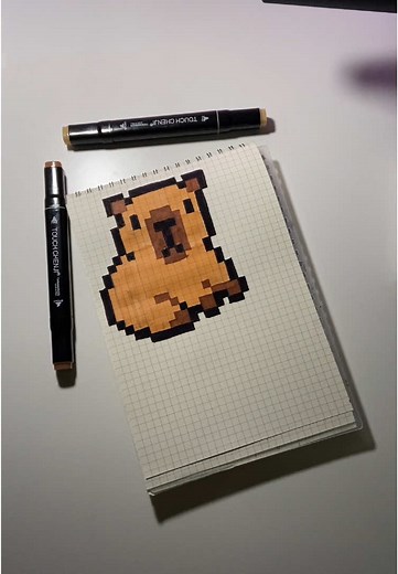 Capybara Pixel Art Tutorial for Beginners