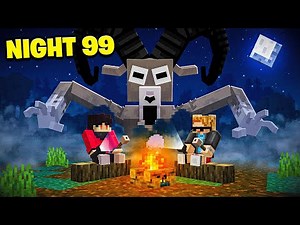 We Survived 99 NIGHTS in The Forest in Minecraft.. (THE RAM)