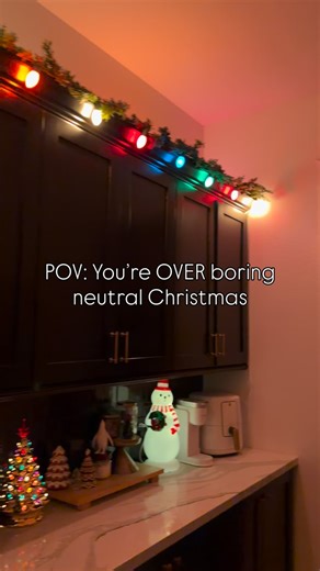 The color is warming my soul! ❤️ FINALLY FOUND THE MOST VINTAGE LOOKING LIGHTS. 😍✨🎄 These give an even warmer glow in person! Camera do it justice. I’m adding color everywhere and it’s so nostalgic and wonderful. I’m so happy I’m over the neutral crap! Lmao 🤣 https://liketk.it/5B3Te #christmasdecor #90schristmas #1900s #nostalgia #vintagechristmasdecor | Wife on a Dime