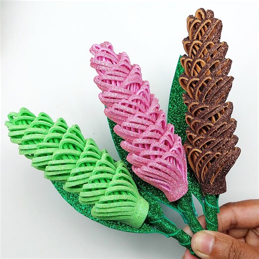 39K views · 343 reactions | Easy & beautiful flower stick making tutorial for home decoration. DIY glitter foam sheet crafts idea #manualidades | Creative Art & Craft Ideas | Facebook