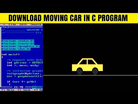 Car animation in c Programming | Moving car in c language | c graphics Program | Rohit Tech Study