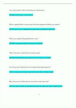 MPRE Questions and Answers Latest Version Already Passed282