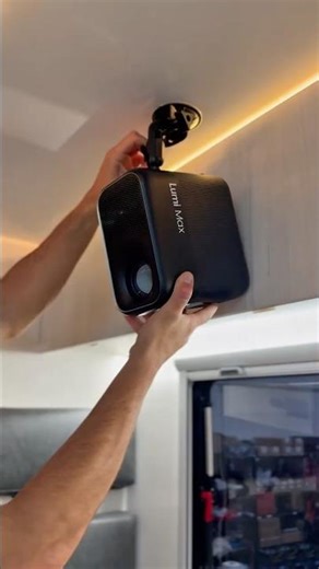 Off-grid movie nights in the AEONrv with LUMI Max projector