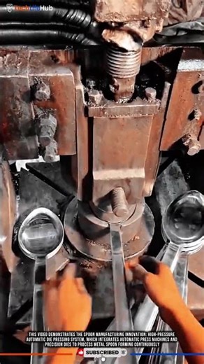 Spoon Manufacturing Innovation: High Pressure Automatic Die Pressing System #tech