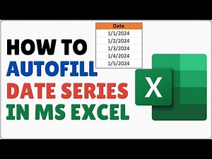 How to Autofill Dates in Excel