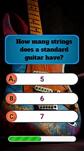 Quiz : How many strings does a standard guitar have? #quiz #dailyquiz #canyouguess #guess #test | BrainBlitz