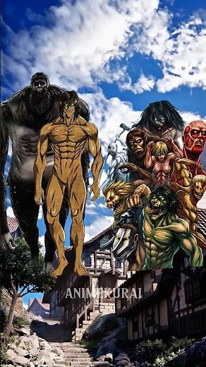 Attack titan × beast titan vs titan's || Attack on Titan || #shorts #anime