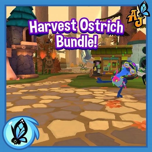 The Harvest Ostrich Bundle comes with the exclusive Game-Maker Outfit! 🎮 #animaljam #kidsgames #gaming #animaljamplaywild #AJPW #fyp #AJanimals #animal #animals #ostrich #harvest | Animal Jam