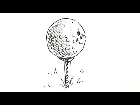 How to draw a Golf Ball Real Easy