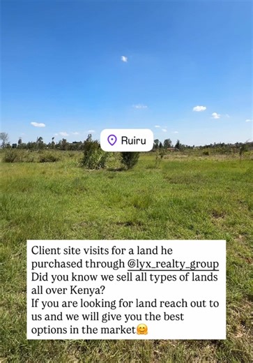 If you’re thinking land this year — you’re in the right place. We now handle land for sale, lease and rent, from small plots to large-scale developments and ranches. Whether you’re looking to build residential apartments, commercial spaces, or invest for the future, we’ve got options in Nairobi and across Kenya — Kilimani, Kileleshwa, Westlands, Riverside, Lavington, Riara, Ruiru and beyond. Same trust. Same professionalism. Now with land.