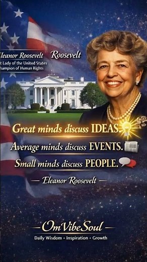 Daily Quote: Great Minds vs Small Minds - Eleanor Roosevelt Wisdom #motivation #dailyinspiration