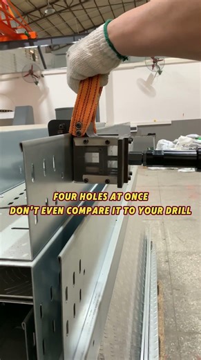 Four holes at once. Don't even compare it to your drill