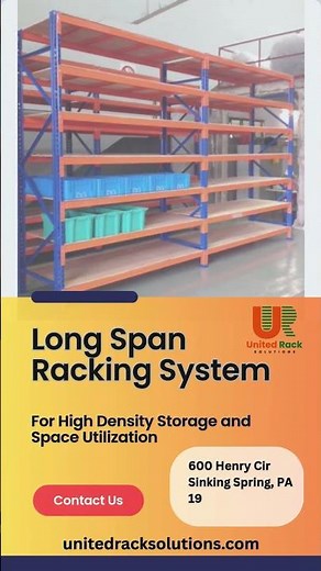 Maximize Storage with Long Span Racking Systems | United Rack Solutions #Warehouse #RackingSystem